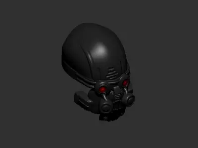 helmet high poly sculpt 3d printable ver 7 3D model 3D model 191