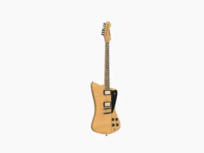 Electric Guitar G09 Light Wood - Music Instrument Design Low-poly 3D model