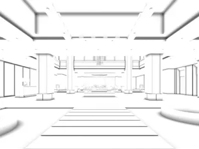 Business Restaurant - Coffee - Banquet  173 3D model
