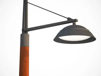 Single pole lighting 3D model
