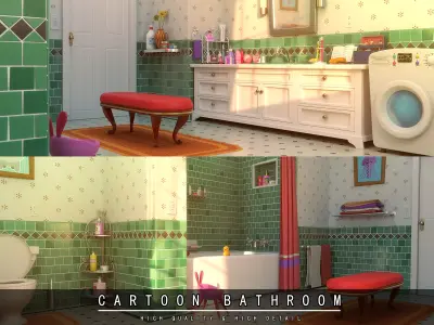 Cartoon Bathroom 3D model