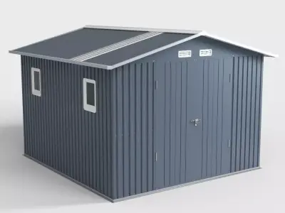 OUTDOOR STORAGE SHED Low-poly 3D model