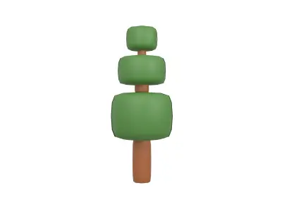 Cartoon Tree v13 002 Low-poly 3D model