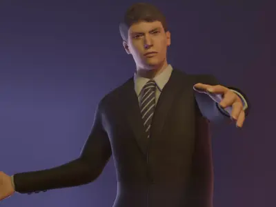 Fully Rigged Male Character 3D model