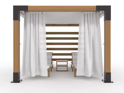 Poolside Cabana 16 3D model