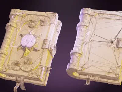 Magic Pink Book Free low-poly 3D model