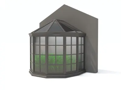 Greenhouses collection greenhouse with grass in it 3D model