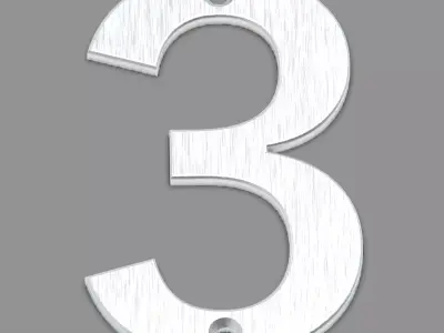 Number 3 3D print model