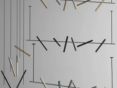 Modern Esprit single ceiling Light 3D model