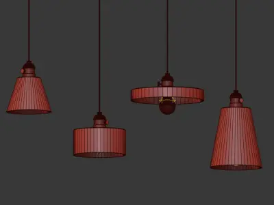 Pendant lamp shade silicone mold 3D model