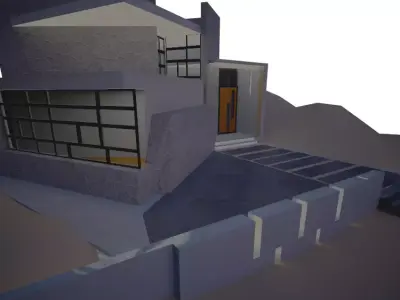 villa night render 3D model