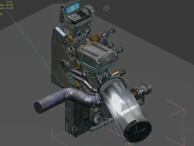 Machinery - Interior Wall 5 3D model