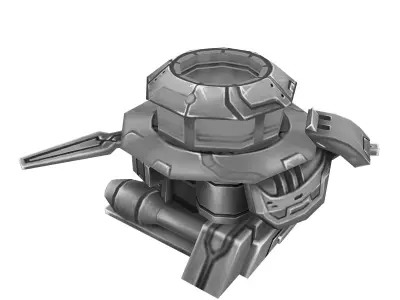 Rotating turret - laser type 01 3D model