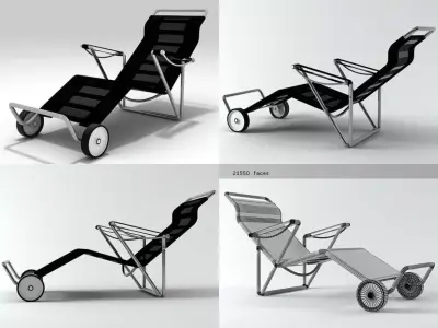 Outdoor Chaise Longue 241 3D model