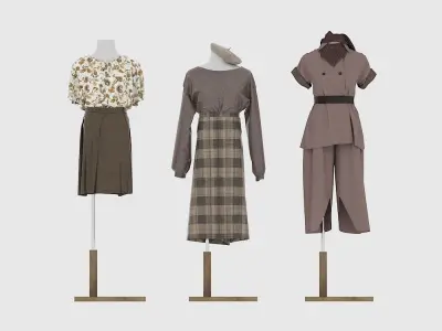 Women clothing  Character clothing 3D model