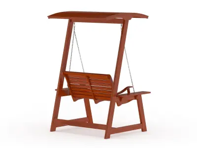 Wooden Swing Chair 003 3D model