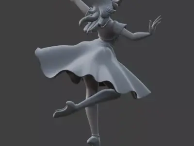 Stage Dancer Archetype 3D Figurine 3D model