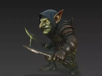 Whispers in the Fog - Goblin Rogue Assassin 3D model