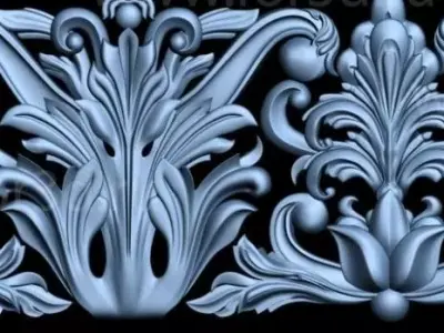 Decorative patterns CNC machine output 3D model
