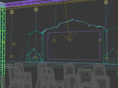 Concert party carnival stage 119 3D model