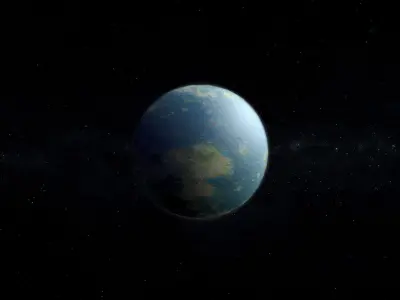 Alien Planet 01 Low-poly 3D model