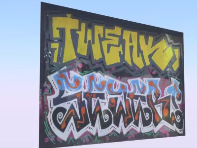 Graffiti wall XXIII 3D model