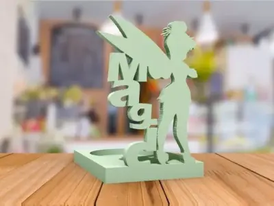 Tinkerbell Candle Holder  3D print model