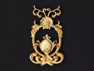 dekor golden ornate ornament 3D model purchase