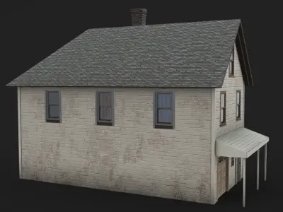 House 03 - Clean Low-poly 3D model