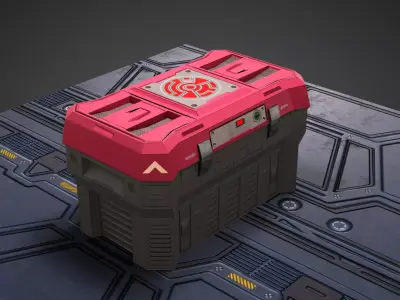 Sci Fi Box  Low-poly 3D model