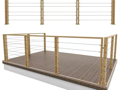 cable railing 3D model