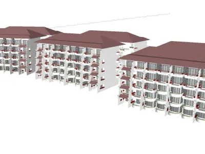 vacation spot-Resort-Fashion Leisure Hotel-094 3D model
