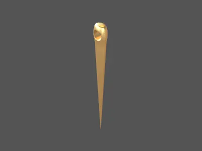 Cartoon Needle v1 003 Low-poly 3D model