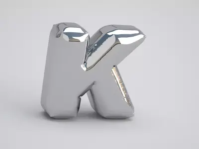 K Balloon Silver 3D model