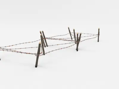 Barb Wire Obstacle 3D model