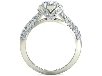 Women Wedding Engagement Ring 3D print model 22