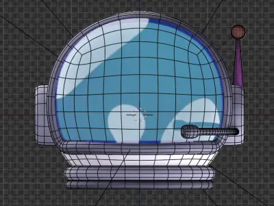 Astronaut Helmet Low Poly Low-poly 3D model