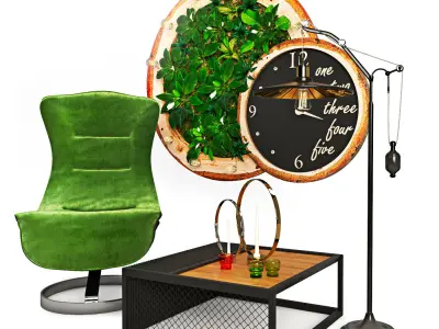 Armchair with decor 6 3D model