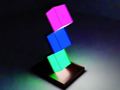 Beautiful Ornamental Minimalist Standing Lamp 3D model