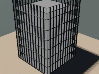 Building facade in concept 2403 3D model
