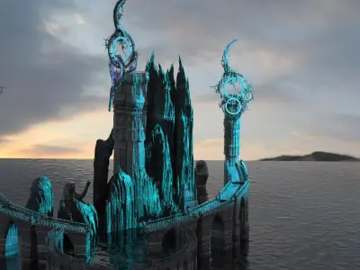 Ice Palace Ring 3D model