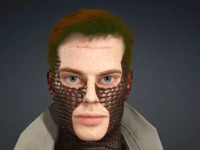 Zahirren son of the king of the jupiter Low-poly 3D model