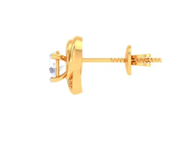 Solitaire Super Light Weight Earring Pendant Set 3D print model