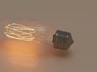 Retro Sputnik Lamp High Poly 3D model