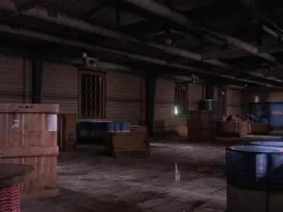 Warehouse 3D model industrial building 3D model