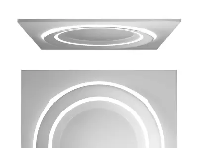 Modern GKL ceiling with lighting 3D model