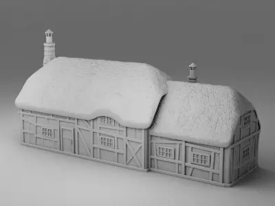 Barn of vikings 3D print model