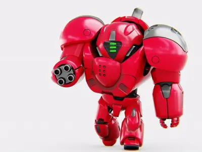 TOY BOT GROOMY  RIGGED 3D model