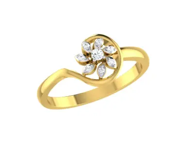 Women Ring Render 3dm STL OBJ FBX Details 3D print model 24