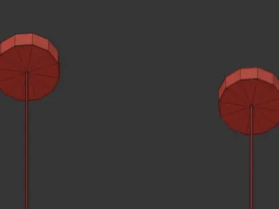 J DISC four circular pendant lights hanging 3D model